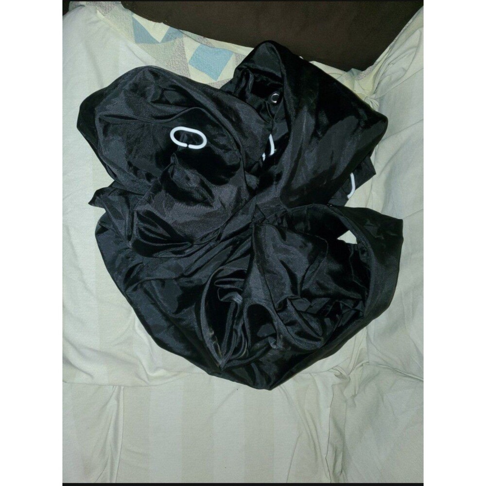 Black waterproof shower curtain